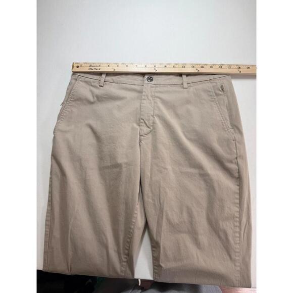 Birddogs Jeff Pesos Khaki Pants Mens 34/31 Lined Beige Performance Stretch Golf - Picture 4 of 5